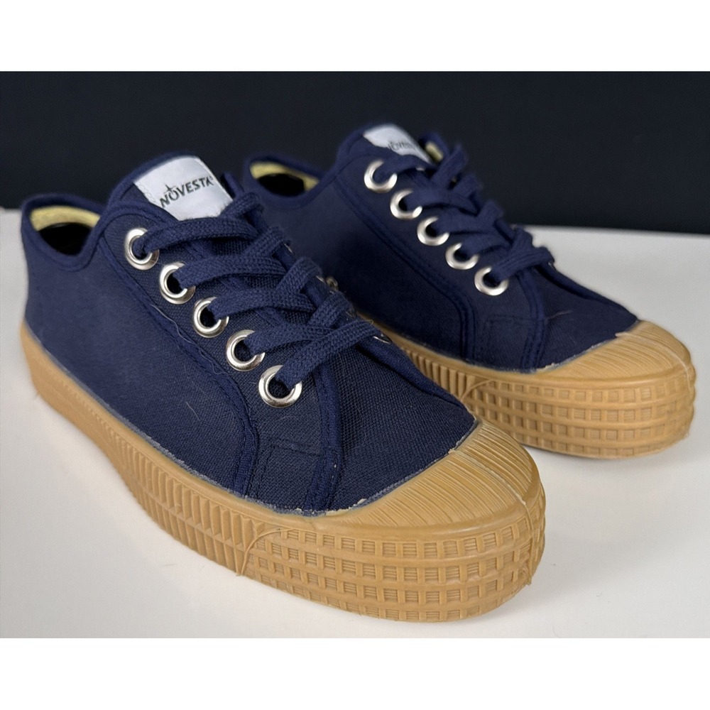 Novesta Star Master Shoe Size 37 (U.S. 7) Navy/ Transparent Flat Sneaker Shoe.